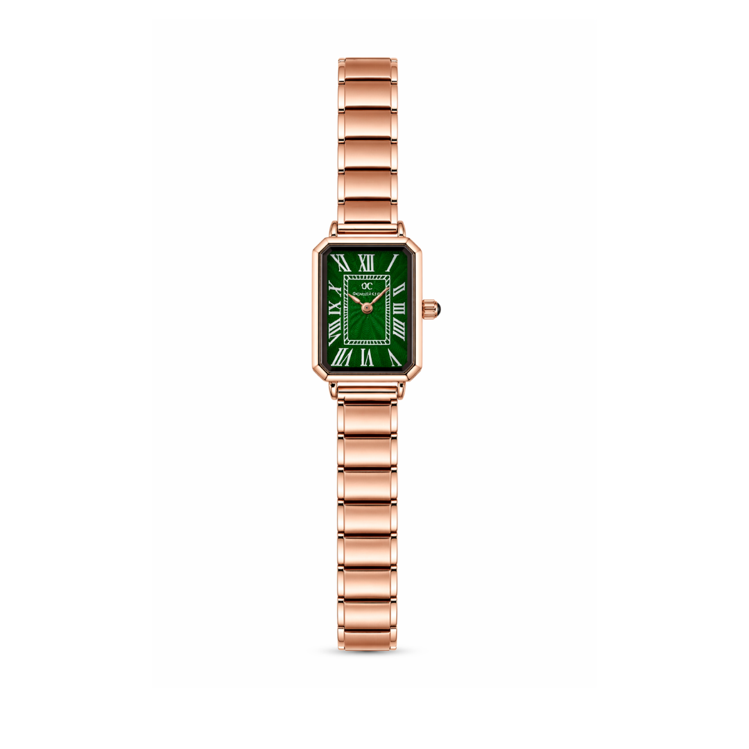 Emerald Regent Vintage Rectangle Watch