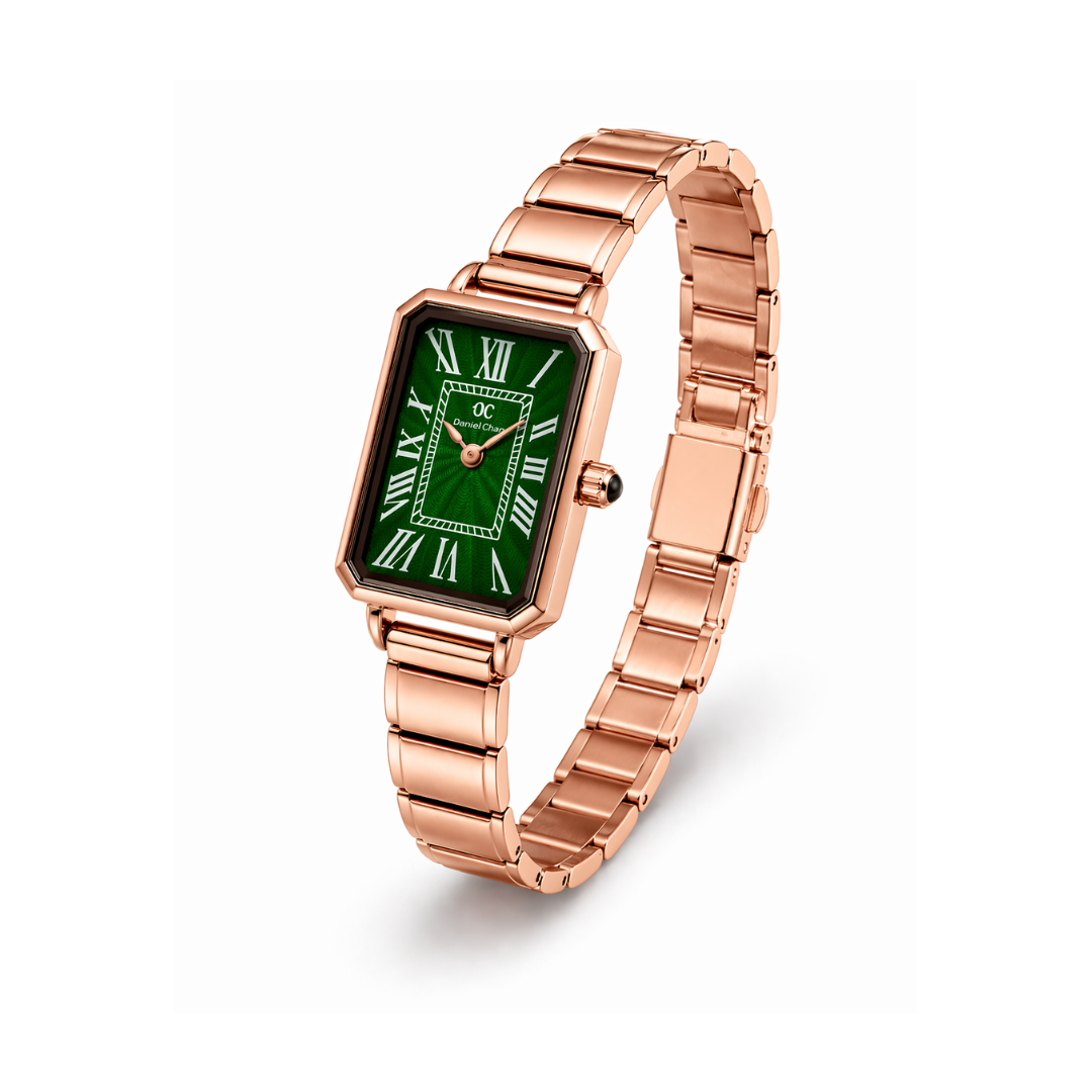 Emerald Regent Vintage Rectangle Watch