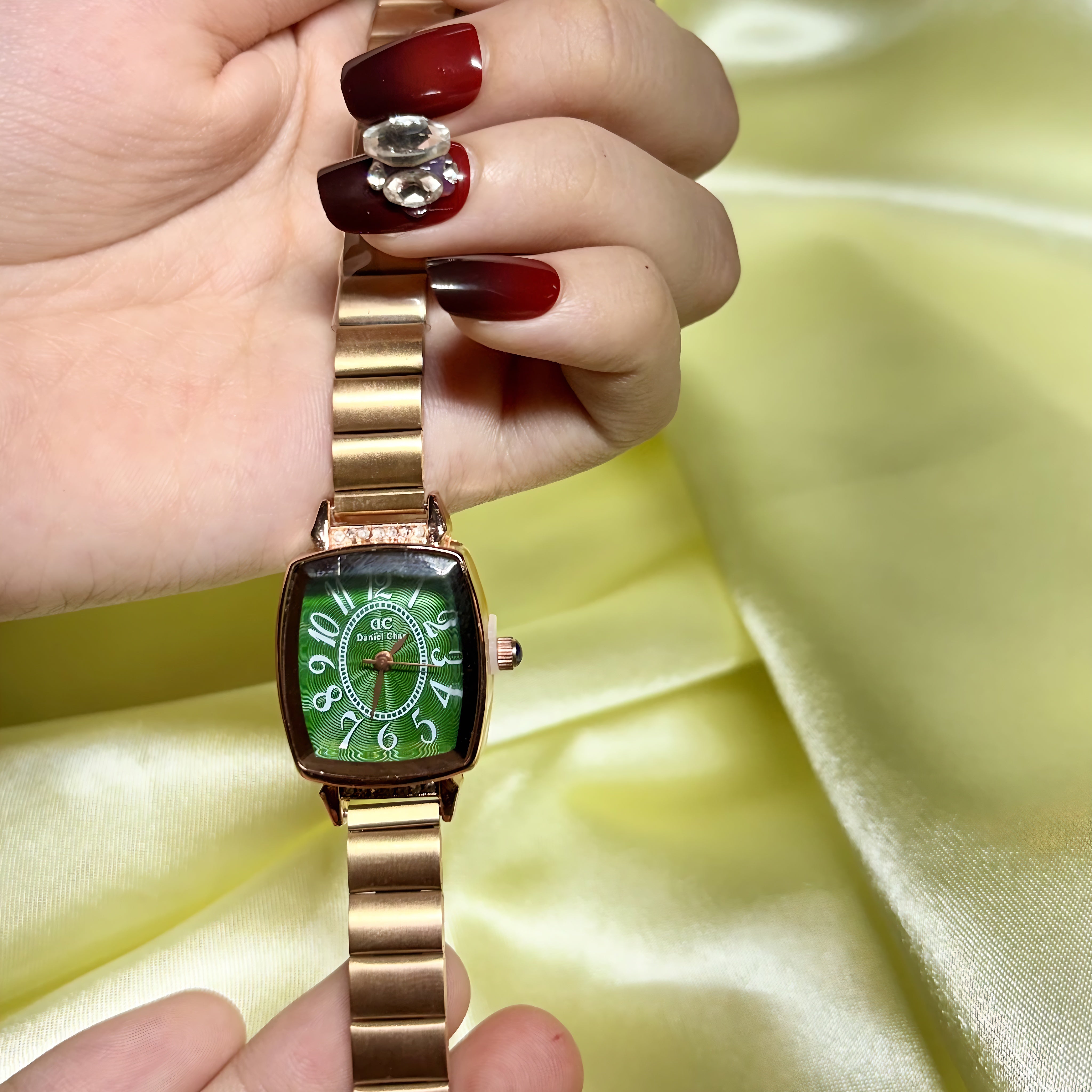 Emerald Vintage Square Watch