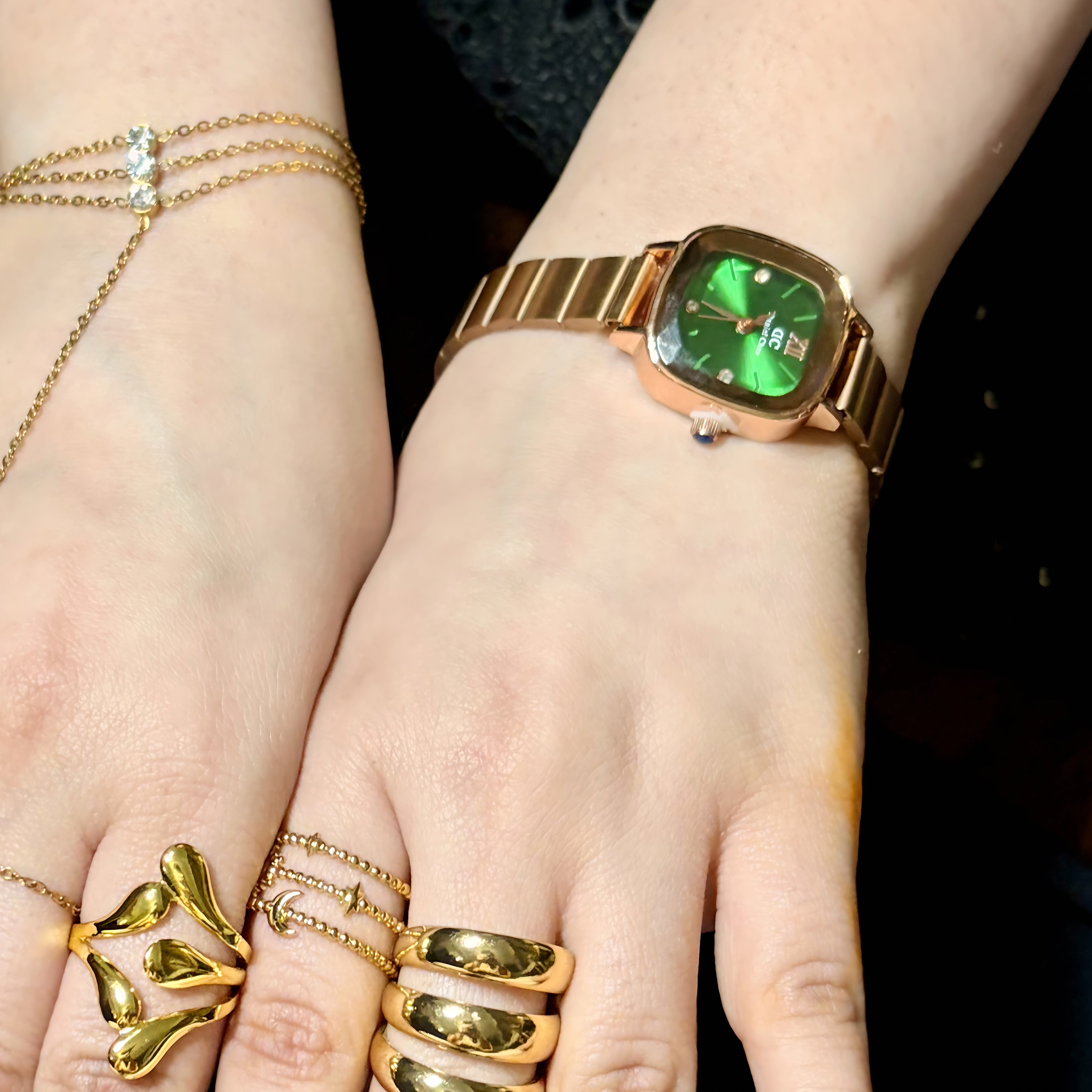 Verde Royale Luxe Square Watch