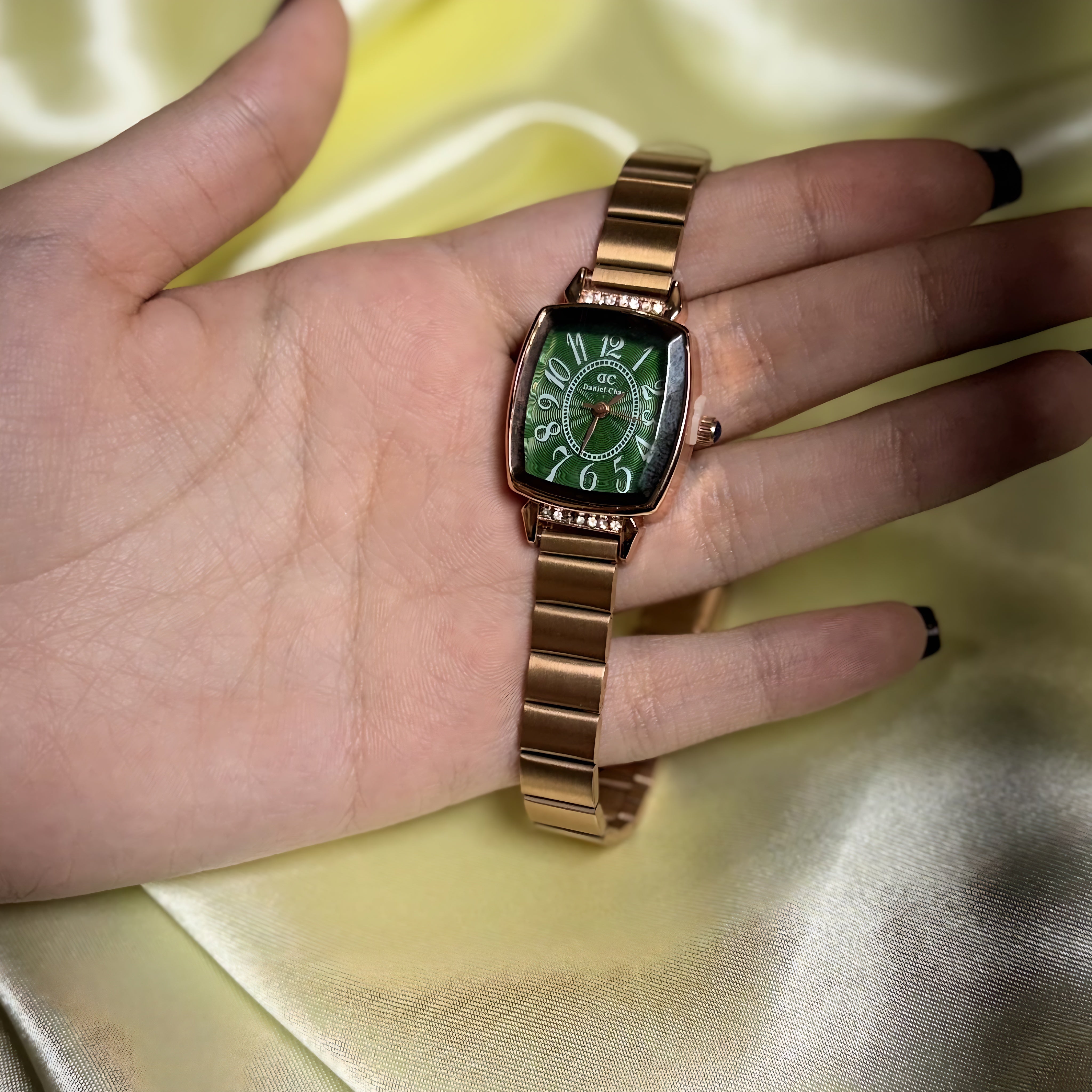 Emerald Vintage Square Watch
