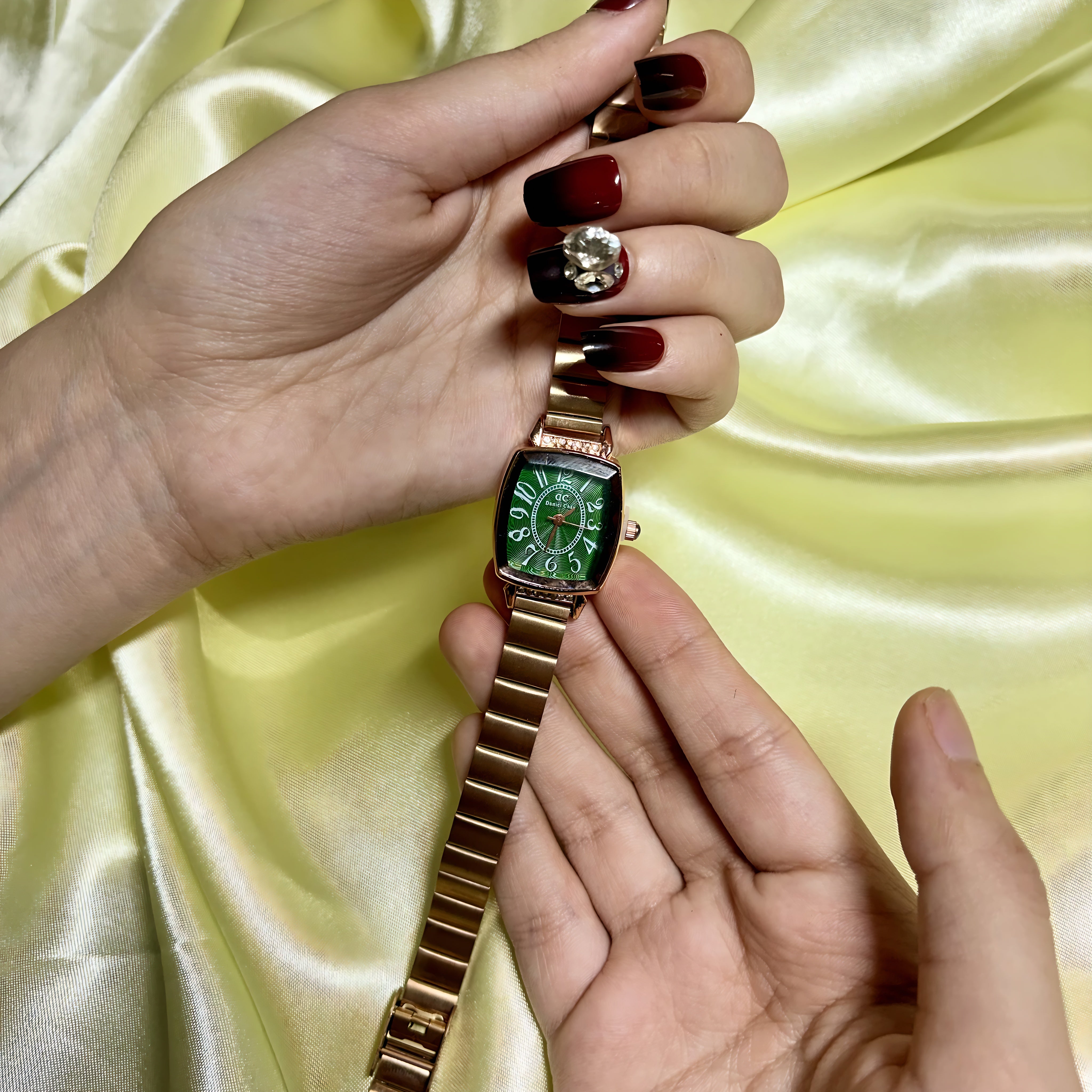 Emerald Vintage Square Watch