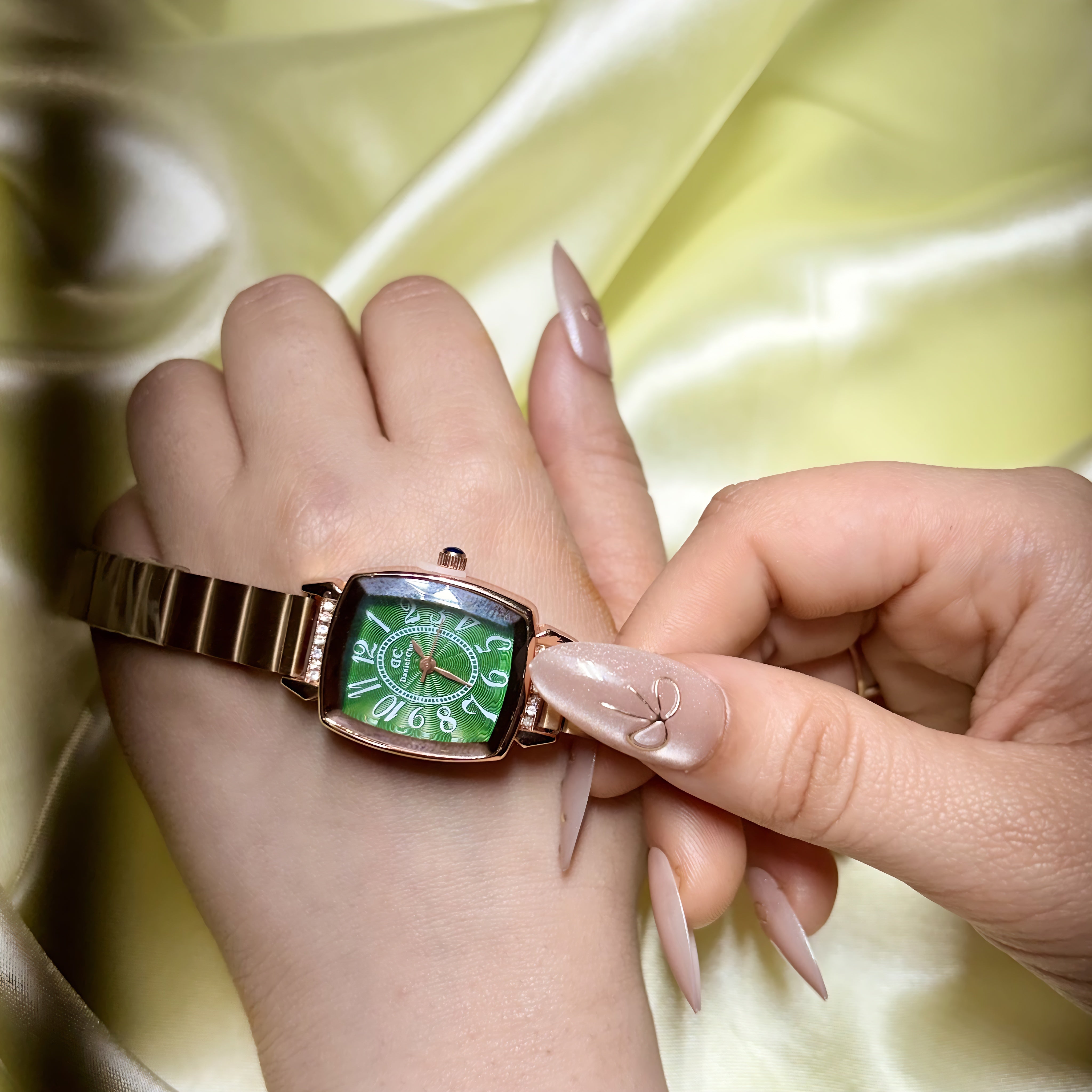 Emerald Vintage Square Watch